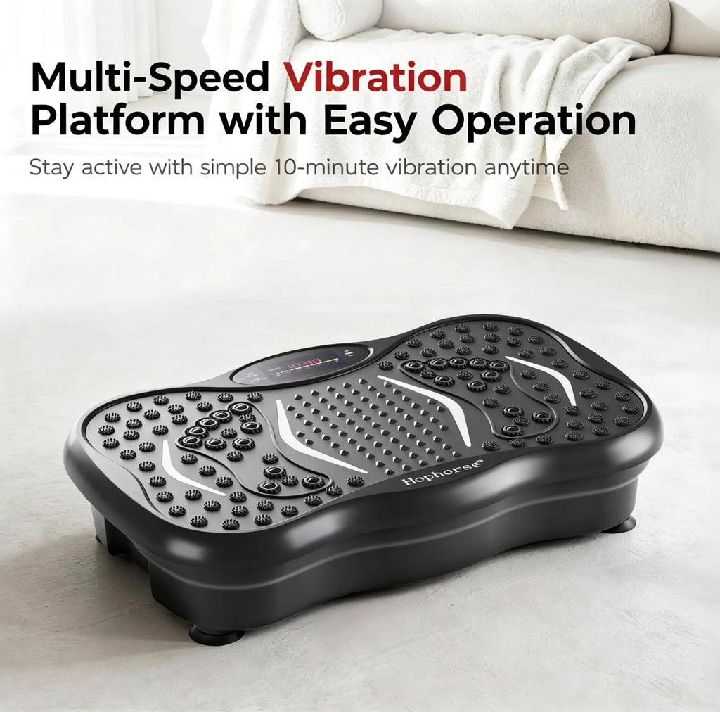 Hophorse Adjustable Speed Vibration Plate – Quiet Home Exercise Equipment for Full Body Fitness, Multifunctional Walking Pad & Pedal Exerciser Alternative, Power Vibration Plates for Workout & Muscle Toning | Black Friday & Cyber Monday Deal Home Gym Syst