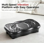 Hophorse Adjustable Speed Vibration Plate – Quiet Home Exercise Equipment for Full Body Fitness, Multifunctional Walking Pad & Pedal Exerciser Alternative, Power Vibration Plates for Workout & Muscle Toning | Black Friday & Cyber Monday Deal Home Gym Syst