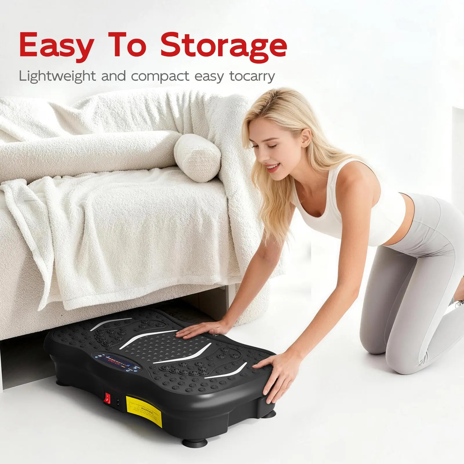 Hophorse Adjustable Speed Vibration Plate – Quiet Home Exercise Equipment for Full Body Fitness, Multifunctional Walking Pad & Pedal Exerciser Alternative, Power Vibration Plates for Workout & Muscle Toning | Black Friday & Cyber Monday Deal Home Gym Syst