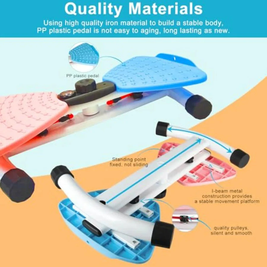 Waist Twisting Machine, Ab Twister Board for Exercise with 300Lbs, Waist Twister for Women & Men Belly Fat, Home Noiseless Abs W