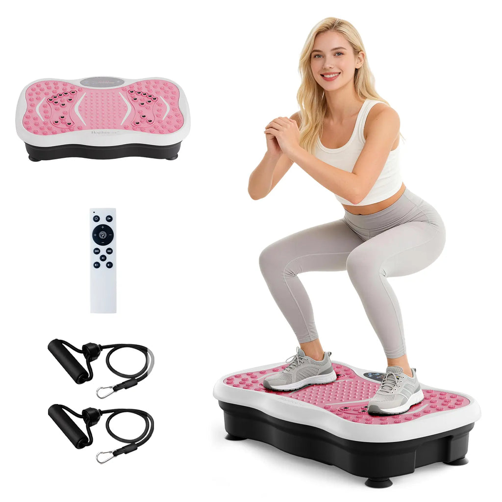 Hophorse Adjustable Speed Vibration Plate – Quiet Home Exercise Equipment for Full Body Fitness, Multifunctional Walking Pad & Pedal Exerciser Alternative, Power Vibration Plates for Workout & Muscle Toning | Black Friday & Cyber Monday Deal Home Gym Syst