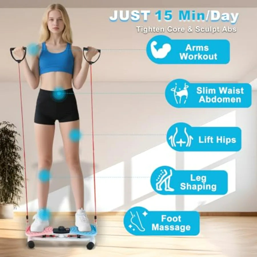 Waist Twisting Machine, Ab Twister Board for Exercise with 300Lbs, Waist Twister for Women & Men Belly Fat, Home Noiseless Abs W