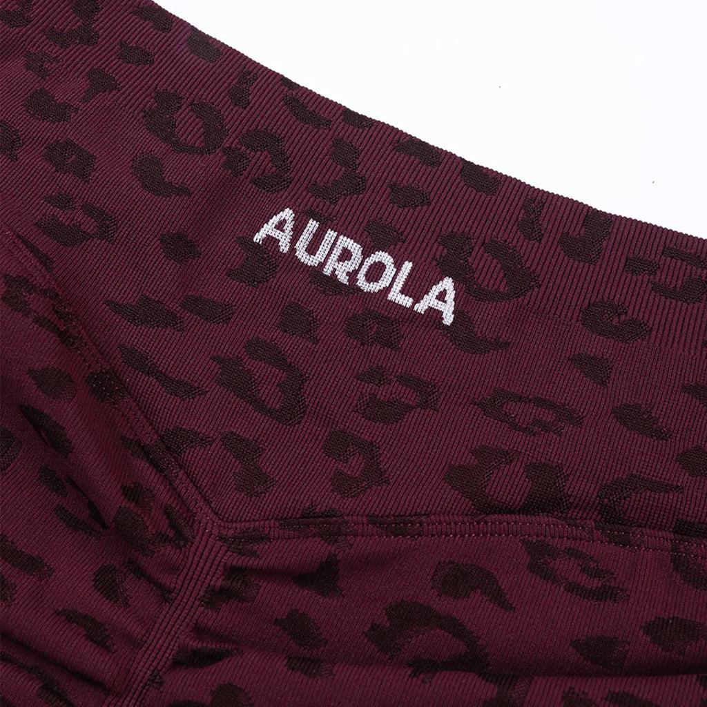 AUROLA Leopard Workout Shorts for Women,Gym Shorts Scrunch Butt Seamless Athletic Shorts Summervibes