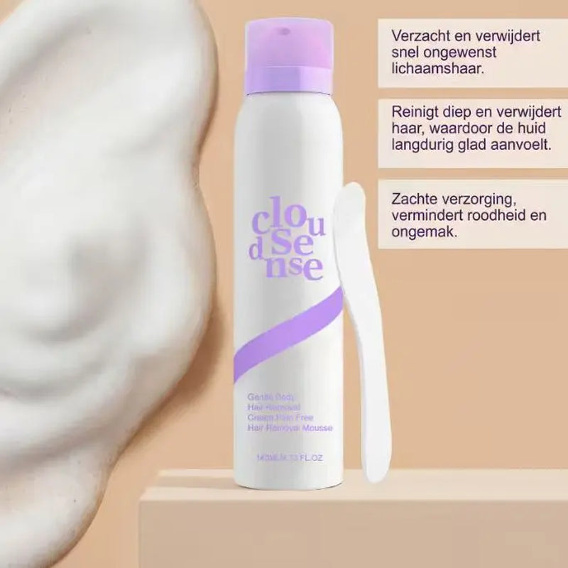 Hair Removal Mousse for Sensitive Skin, Aloe & Hyaluronic Acid Formula, Gentle Hair Removal Cream for Arms, Leg