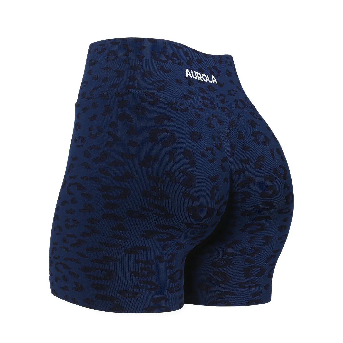 AUROLA Leopard Workout Shorts for Women,Gym Shorts Scrunch Butt Seamless Athletic Shorts Summervibes