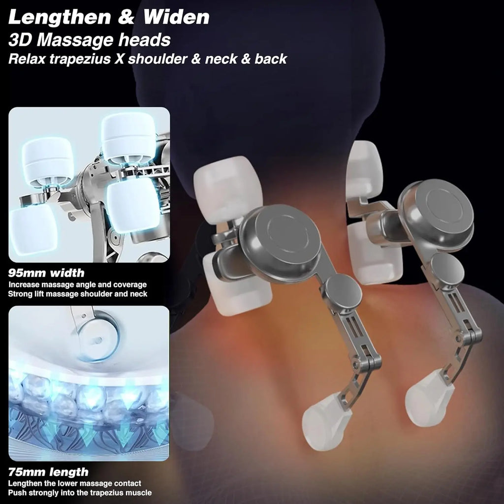 25W Neck and Shoulder Massager Wireless Shoulder and Back Kneading Massage Shawl Trapezius Neck Cervical Masajeador